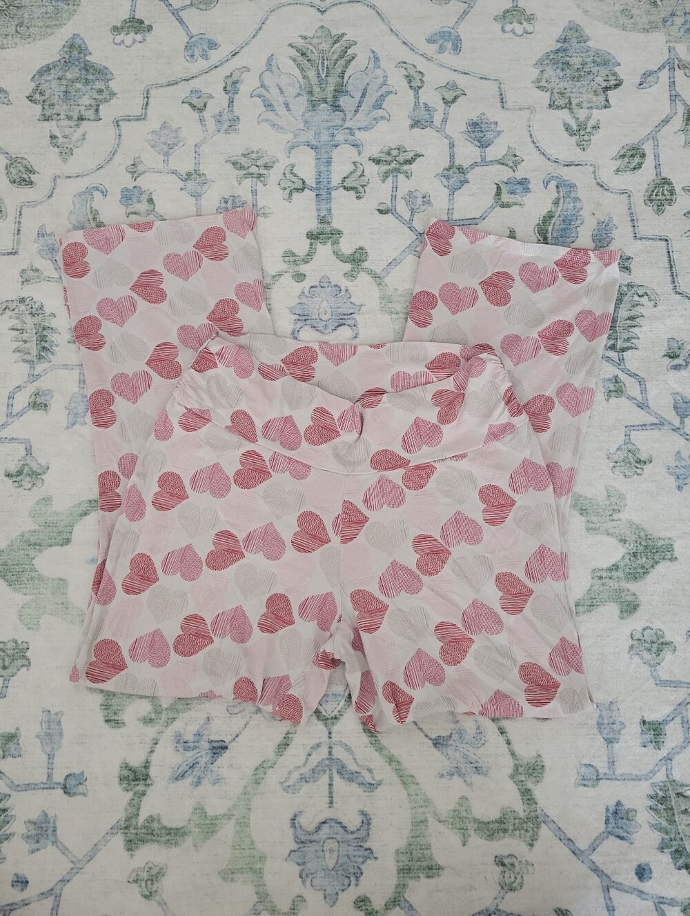 Motherhood Maternity Pink Heart-Print Lounge Pants